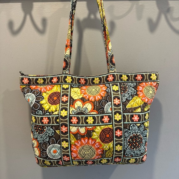 Vera Bradley Handbags - Vera Bradley Flower Shower Zippered Tote